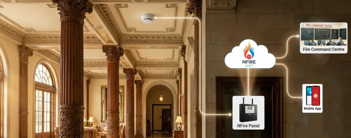 Fire Safety for Heritage Hotels in India: A Zero-Drill Wireless Retrofit Solution